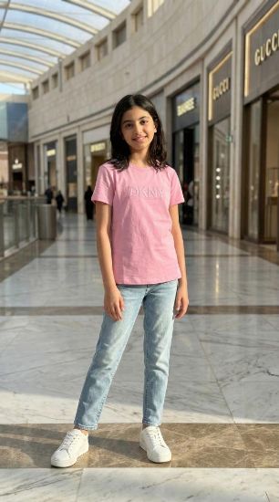 صورة تيشيرت Dkny وردي بناتي